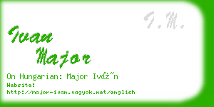 ivan major business card